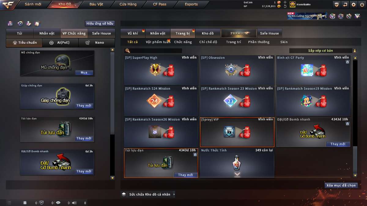 shop acc cf uy tin gia re